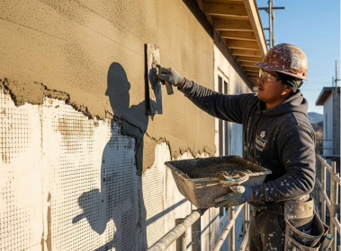 New Stucco Installation