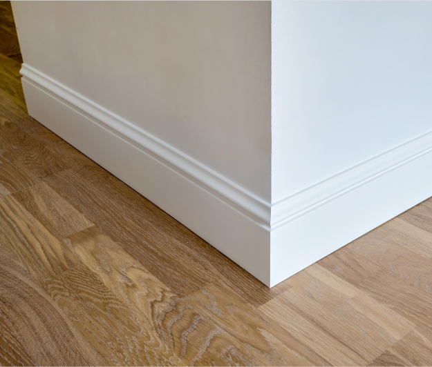 Renovated interior space with updated finishes