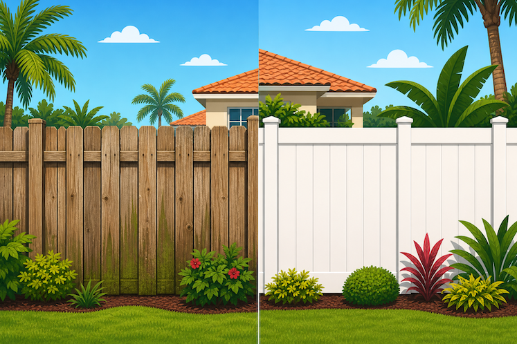 Wood vs Vinyl Fence in Coral Springs Weather