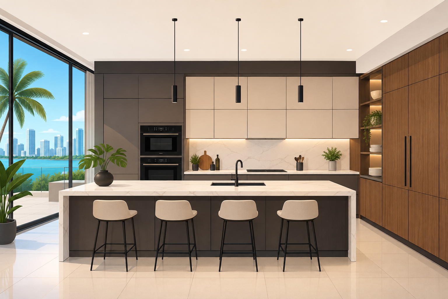 Modern Italian Kitchen Cabinets for Stylish Miami Homes