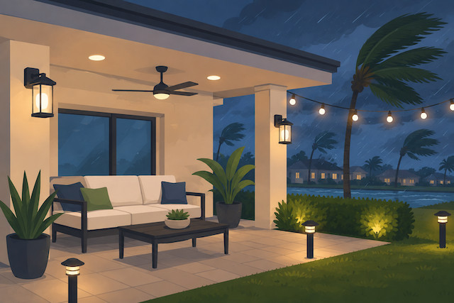 Hurricane-Resistant Outdoor Lighting for Florida Patios