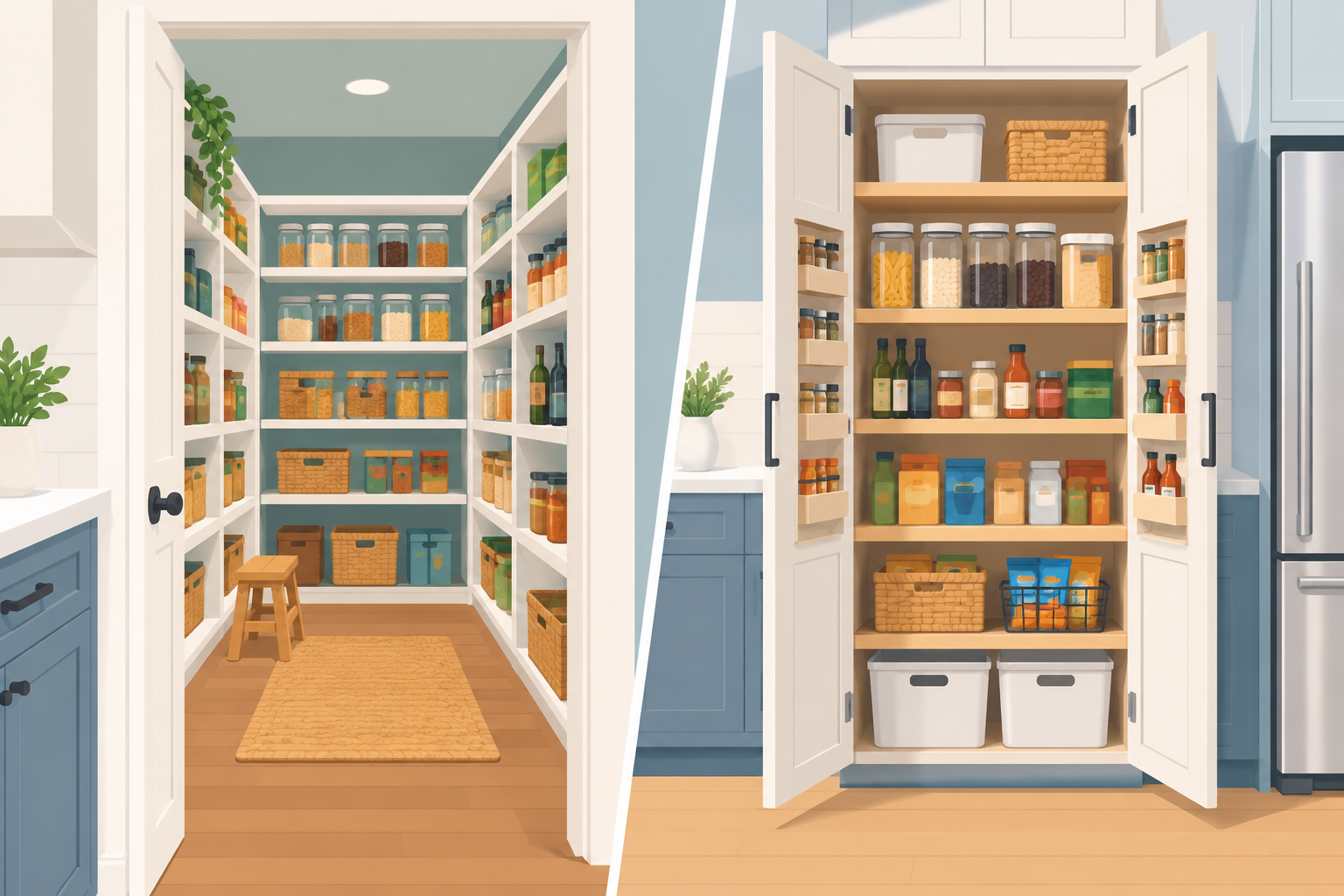 Walk-In Pantry vs. Cabinet Pantry: Which Saves Space?