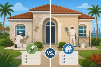 Stucco Repair vs. Replacement: A Florida Homeowner’s Guide